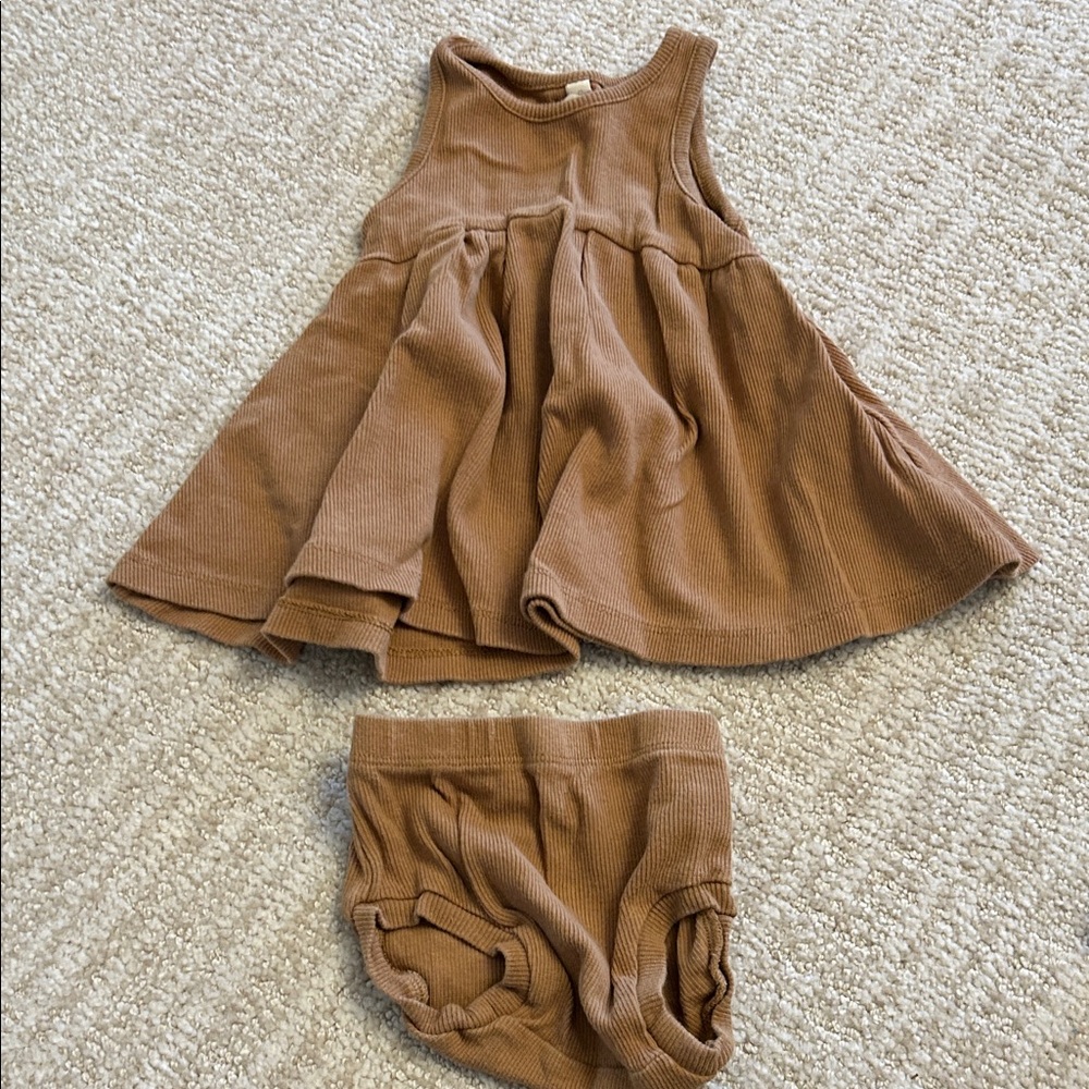 Quincy Mae baby girl dress and matching bloomers